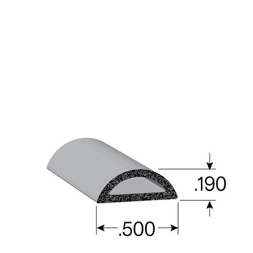 1543 Series half-round D rubber seal